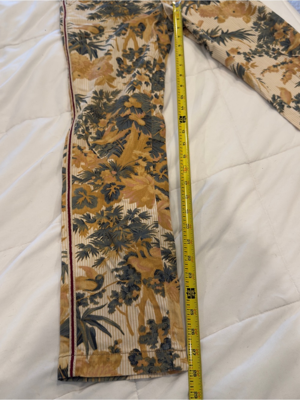 Anthropologie Chino Straight-Leg Pants in Fun Tropical Print - Picture 9 of 9